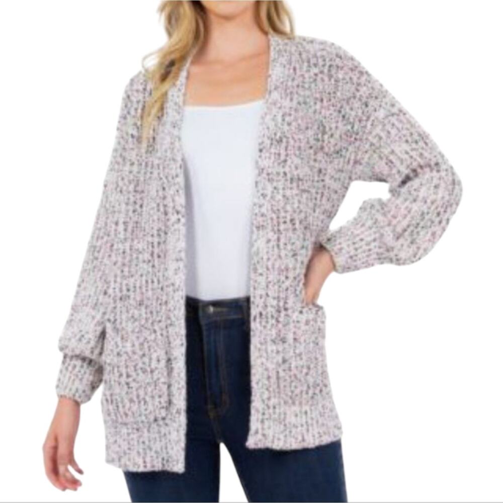 Cupio Cozy Women's Speckled Knit Cardigan Sweater Plus Size 3X New